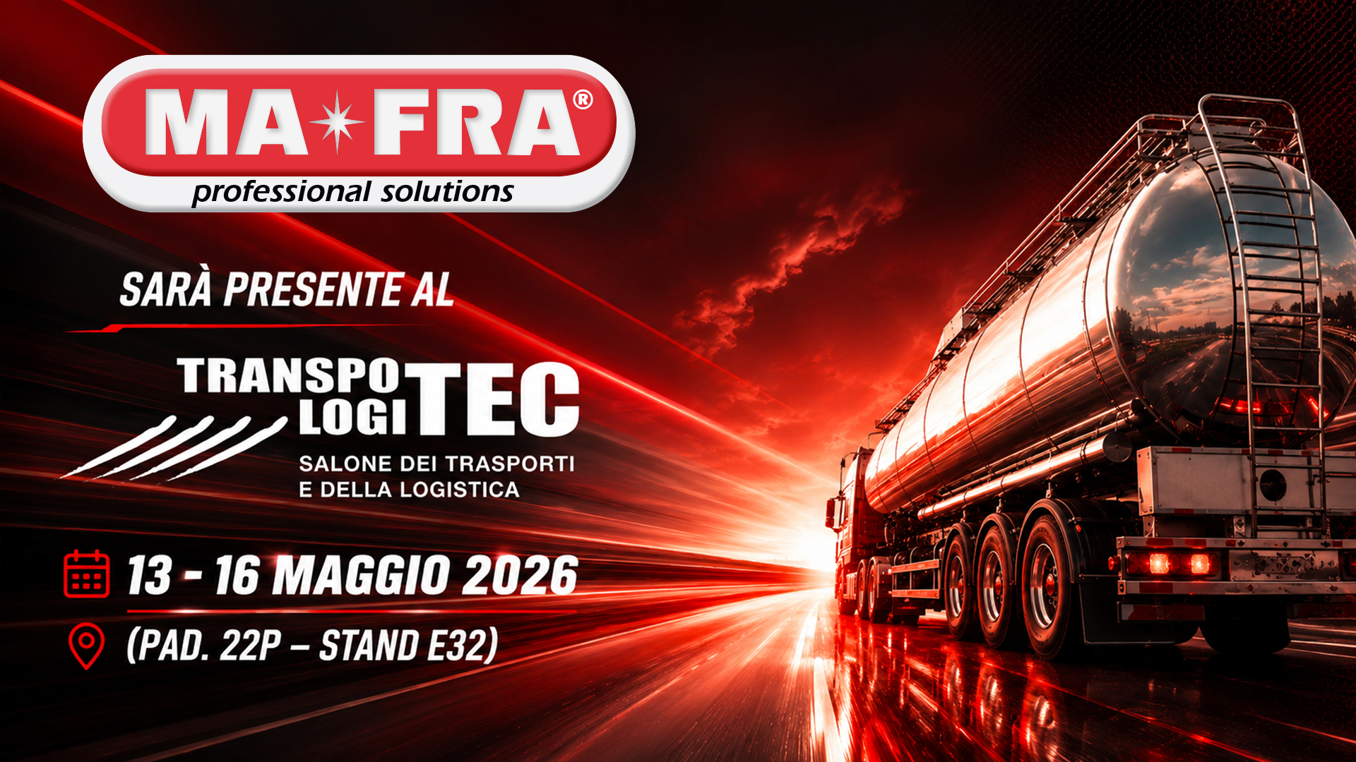 Mafra debutta a Transpotec Logitec 2026: soluzioni avanzate per il lavaggio cisterne
